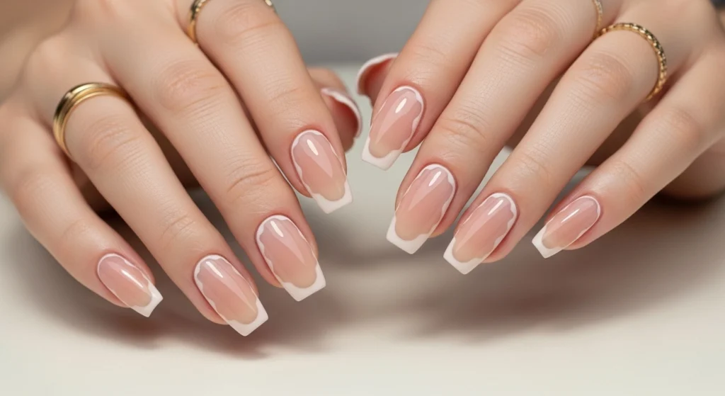 Beautiful nail designs 2026 with fluted scalloped nail edges