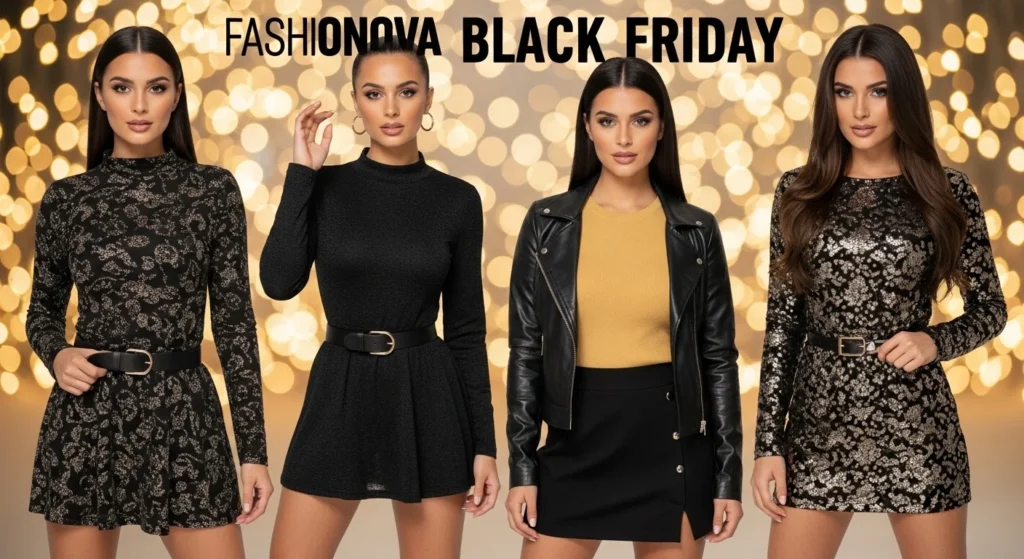 Shopping cart filled with fashion clothes