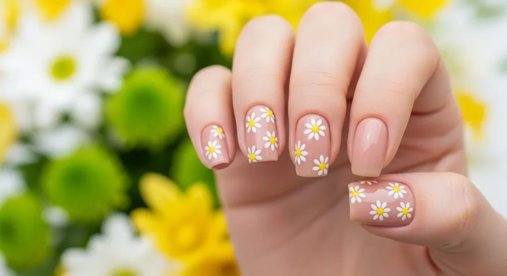 Daisy Nail Art