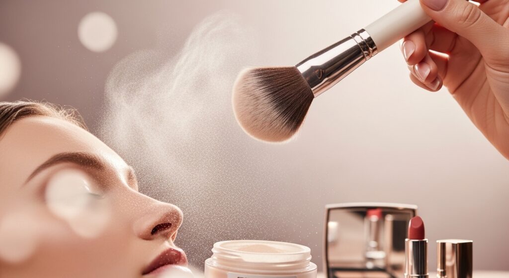 Loose translucent setting powder for matte finish