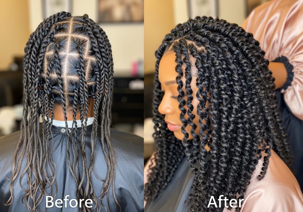 two strand twist out heatless hairstyle for natural hair defined coils overnight