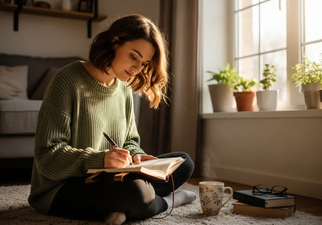 self care activities like journaling for mental peace