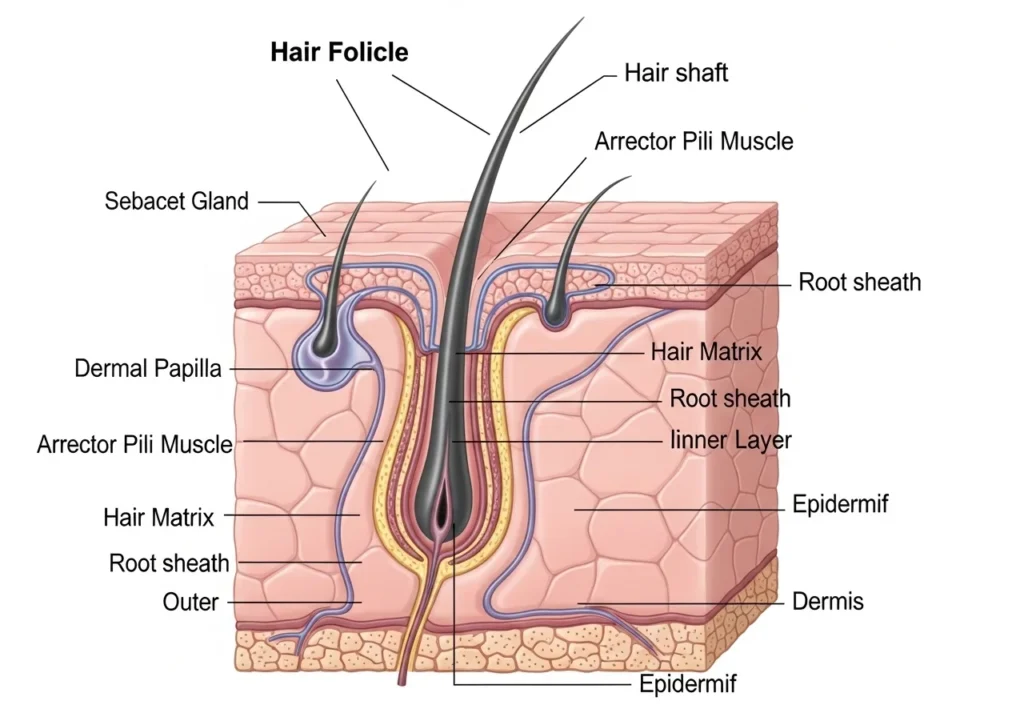 how oil reaches hair roots and follicles