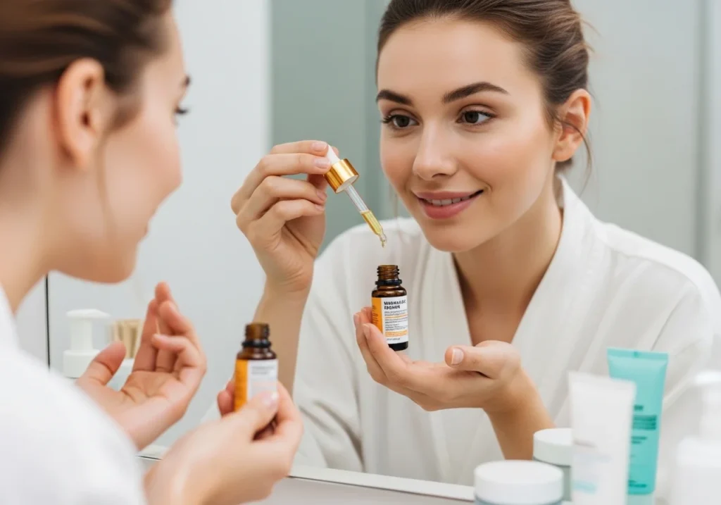  Applying lightweight moisturizer for hydration and smooth skin