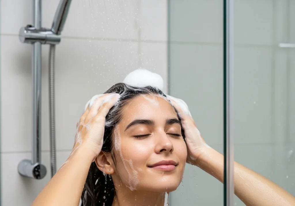 gentle shampoo routine for clean scalp hair care