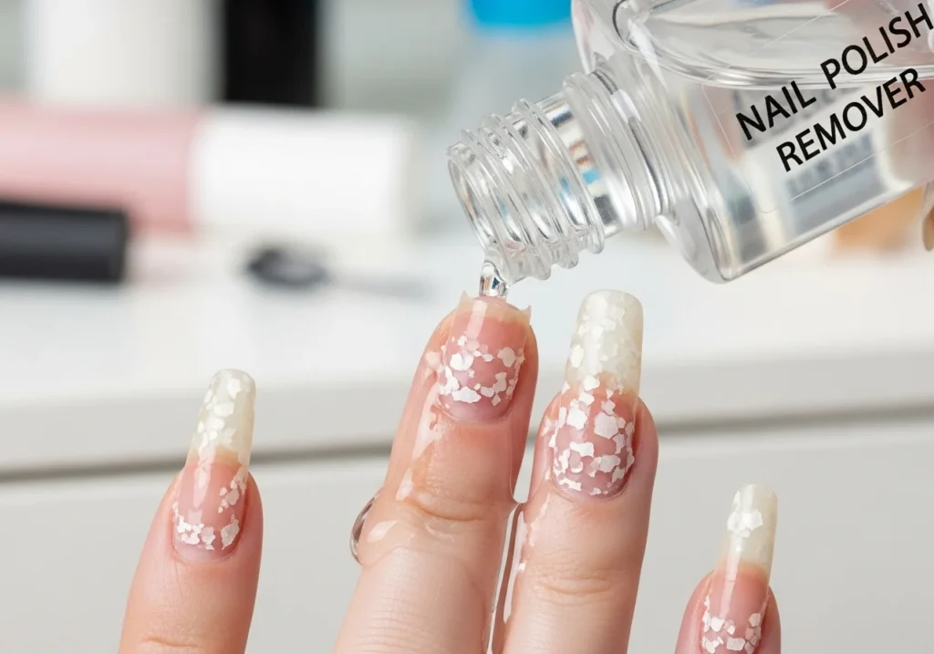 harsh nail products causing nail weakness