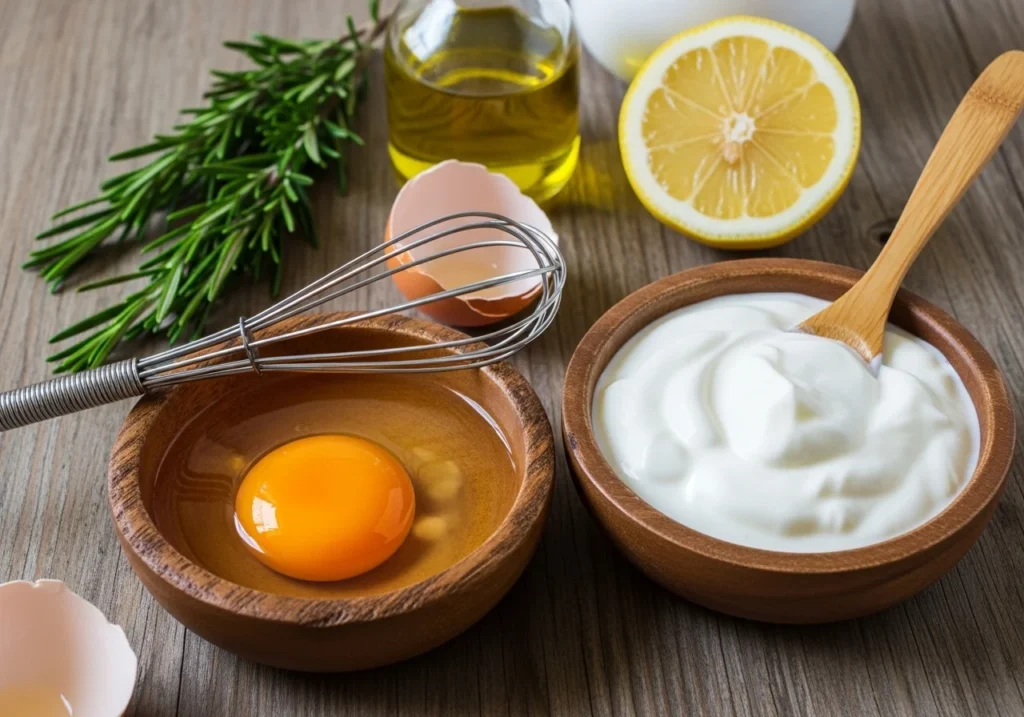 egg and yogurt hair mask for strong shiny hair