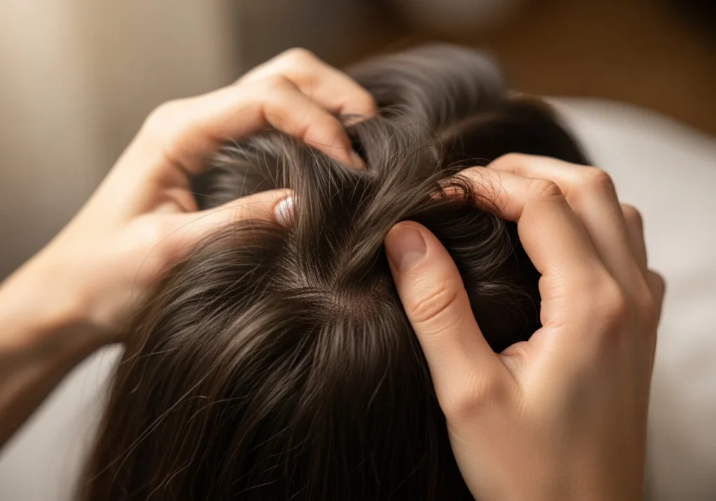 scalp massage for hair growth blood circulation