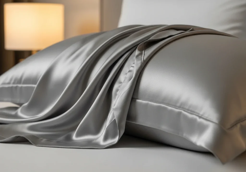 silk pillowcase reducing hair breakage while sleeping