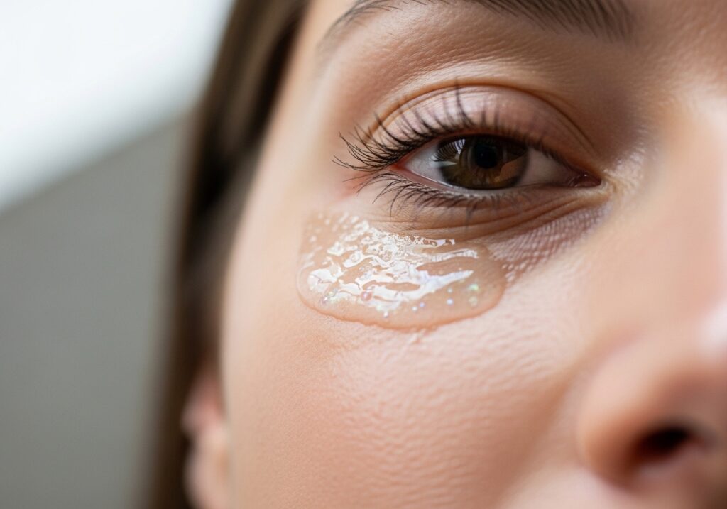  Aloe vera gel soothing under eye area and reducing dark circles