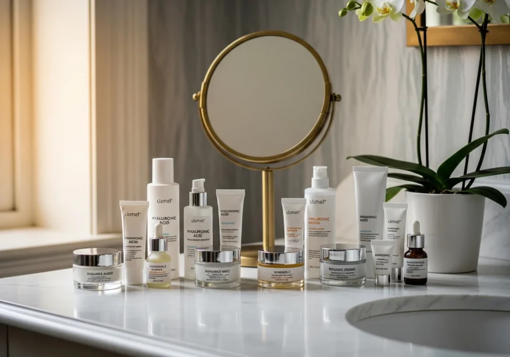 Woman applying night cream during skincare routine