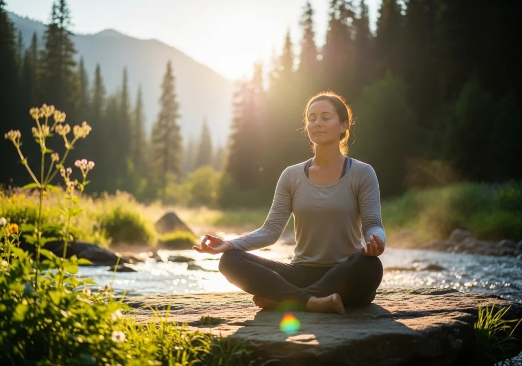 stress relief meditation for healthy glowing skin