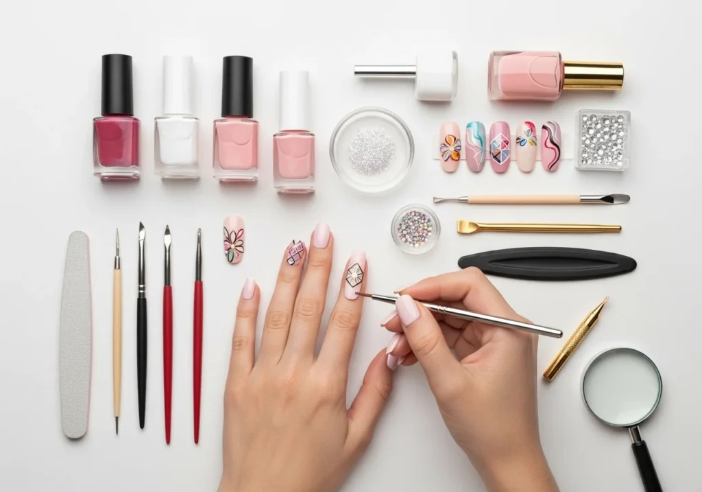 Minimalist lace nails for elegant appearance