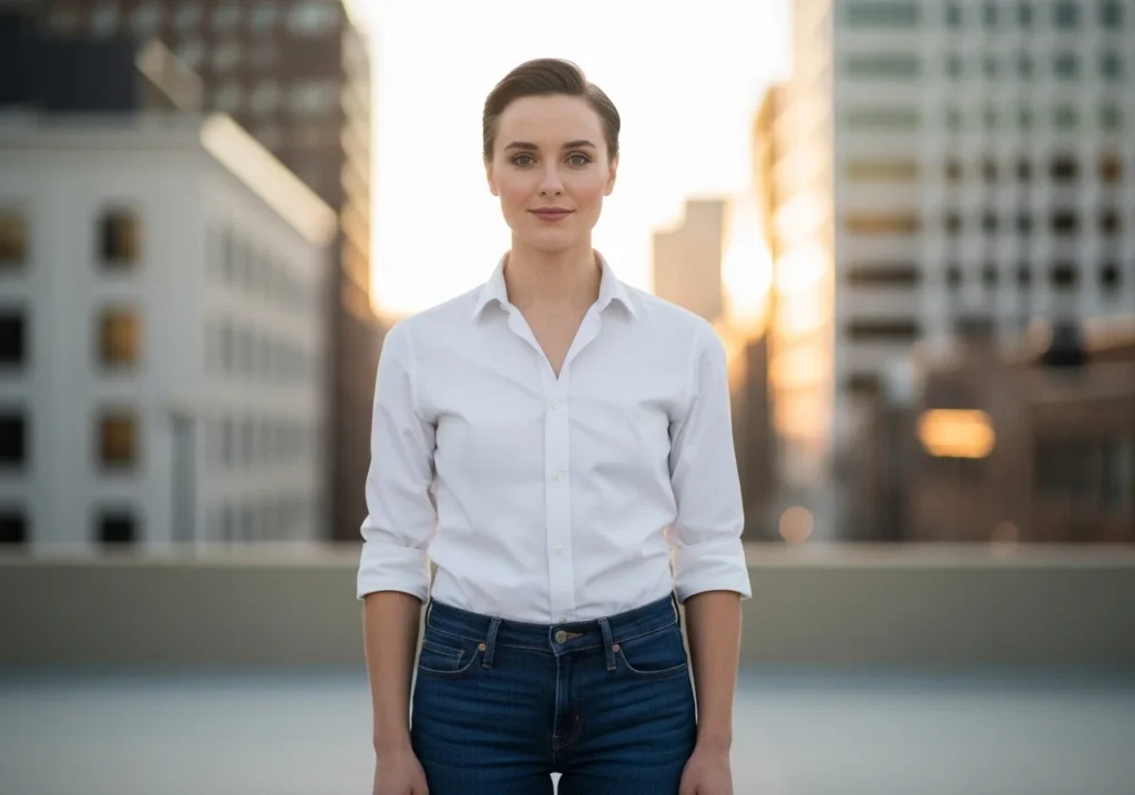 good posture for confident fresh appearance