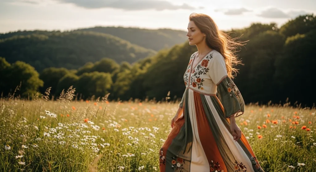 Festival boho outfits with fringe and accessories