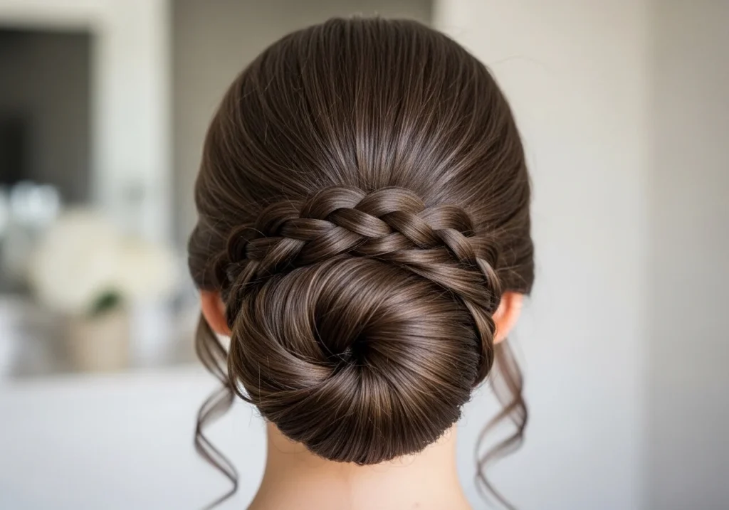 Bridal Hair Style Ideas for a Beautiful and Elegant Wedding Look with classic bun hairstyle