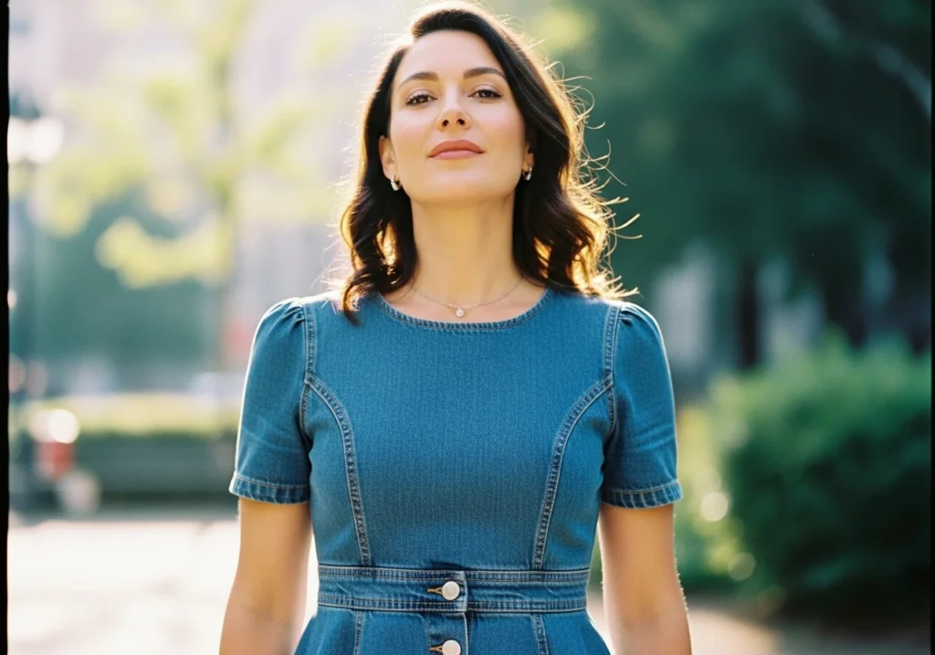 stylish denim dress everyday wear