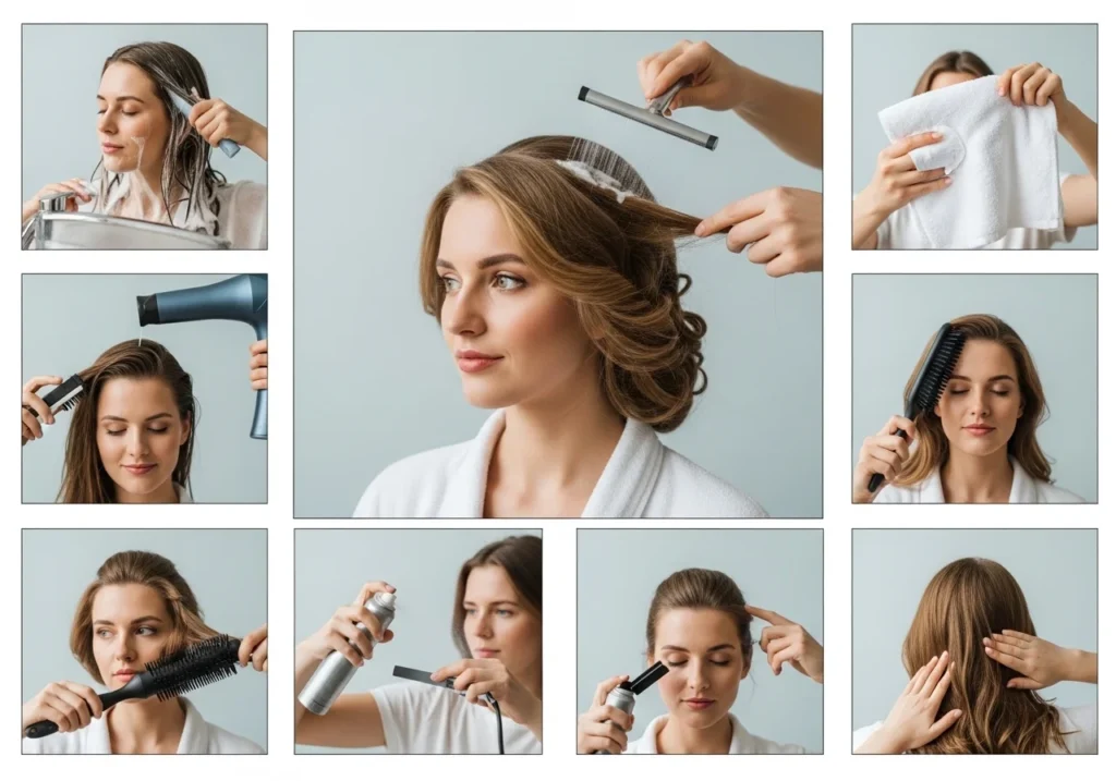 Glam Bridal Hair Style Ideas for a Beautiful and Elegant Wedding Look with voluminous curls
