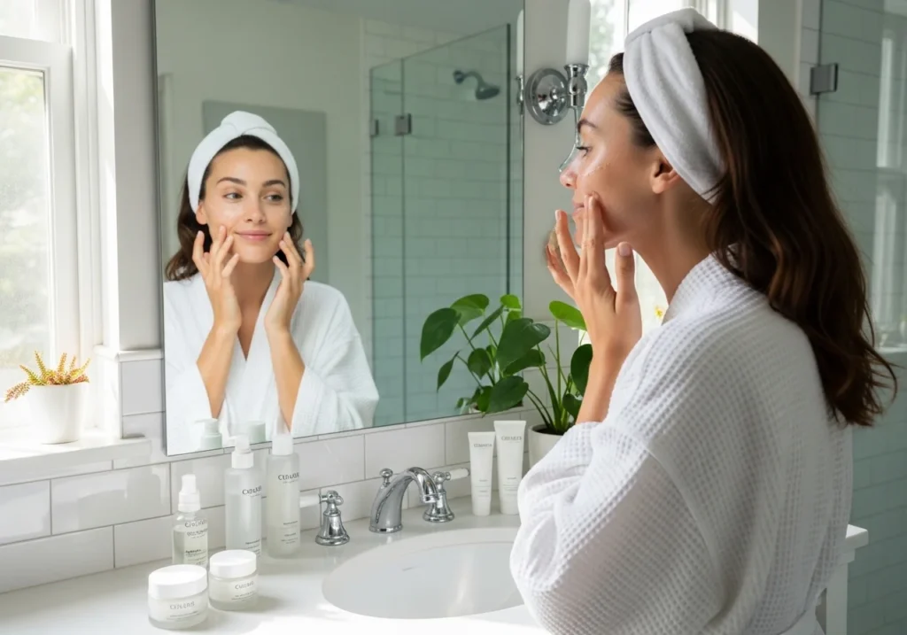 Skin care routine for clear and glowing skin at home