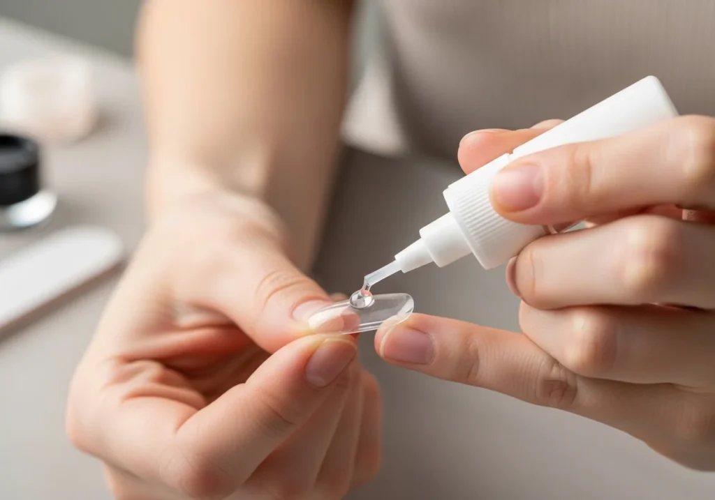 applying nail glue step guide