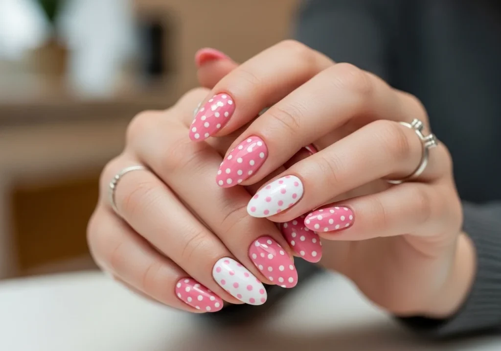 Easy DIY Nail Art Ideas You Can Try at Home with polka dot nail design