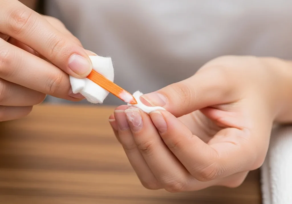 removing nail glue process