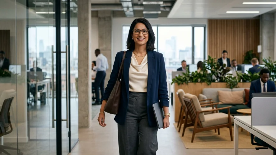 stylish professional office outfit for women