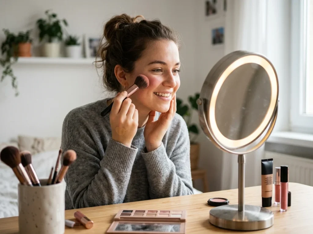 successful beginner makeup journey with budget products