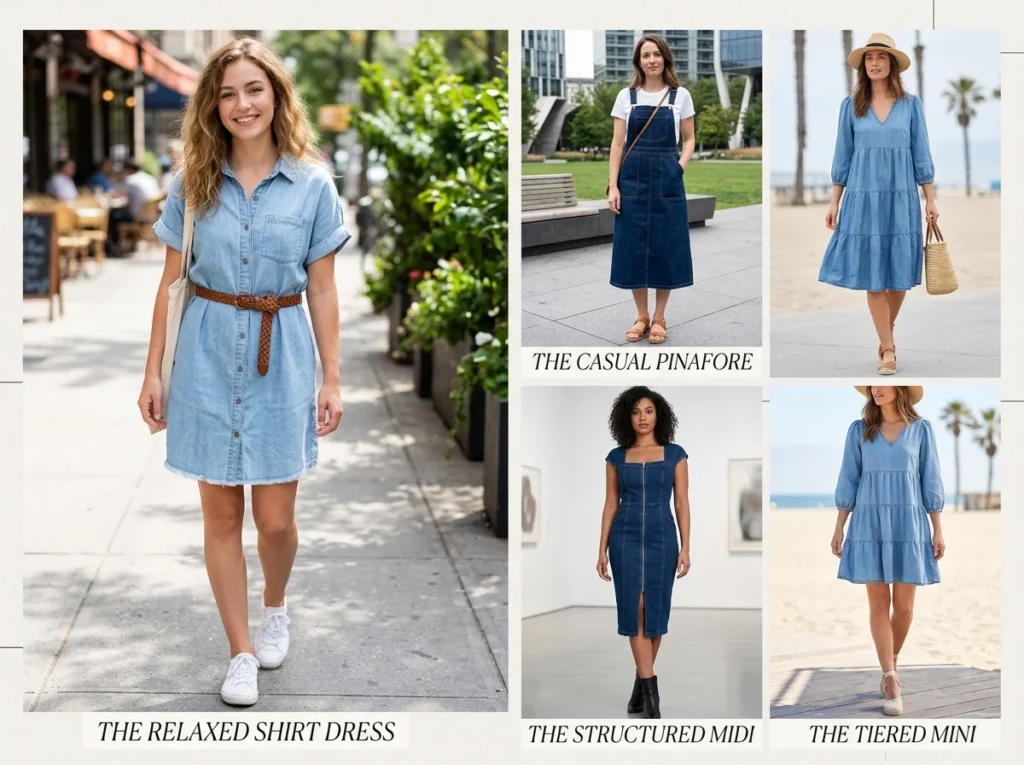 popular korean denim dress styles