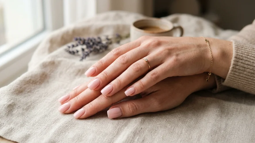 soft pink spring nail polish color