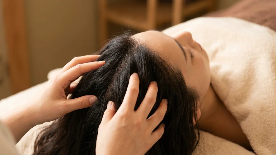 scalp massage for faster hair growth