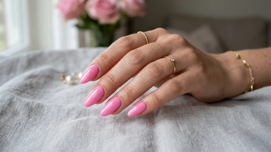 soft pink everyday manicure