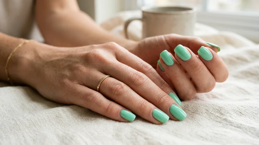 mint green spring nail polish shade
