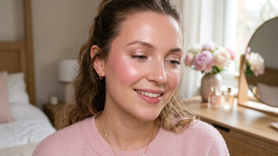 pink radiant Eid makeup look