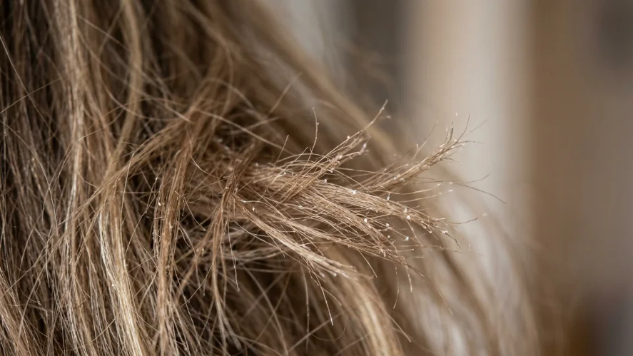 dry damaged frizzy hair needing repair