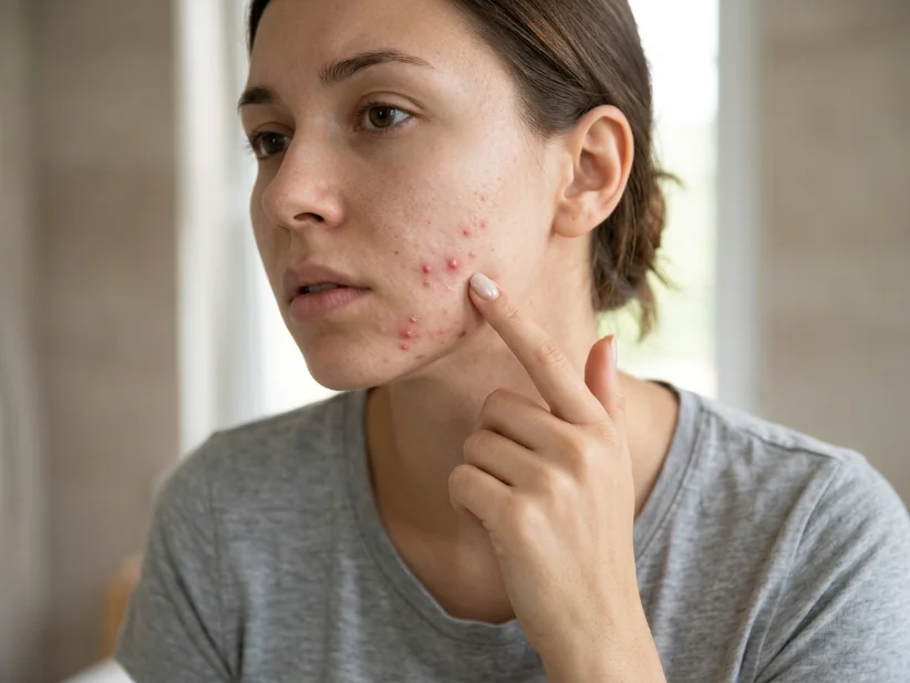 picking pimples causing skin damage