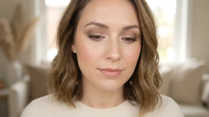 soft nude smokey eye everyday makeup look