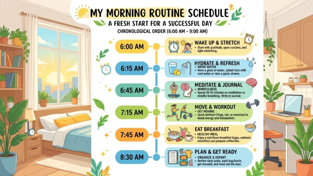 sample healthy morning routine plan