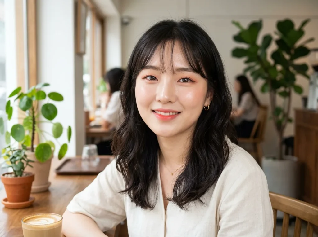 soft korean makeup for denim outfits