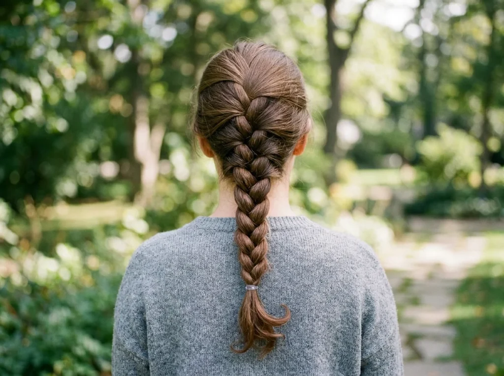 easy three strand braid for school girls